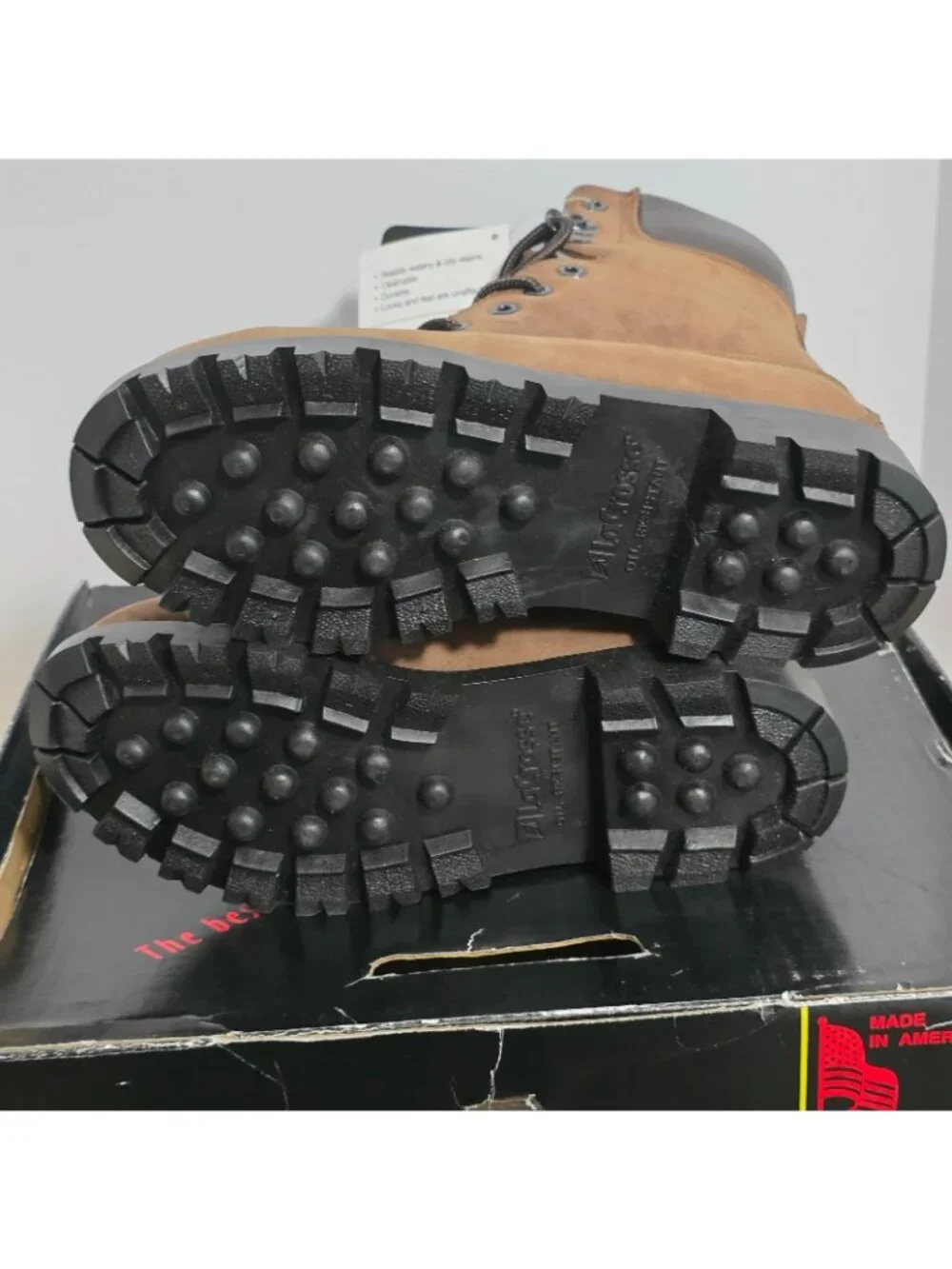 LaCrosse 400G Thinsulate Insulated Work Boots Mens 8 Brown USA Made NIB